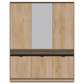 Šatní skriňa FARES FE09 dub creamona torro/čierna 3