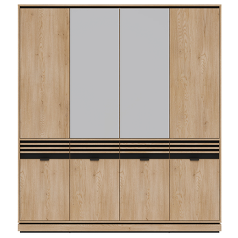 Šatní skriňa FARES FE11 dub creamona torro/čierna 3