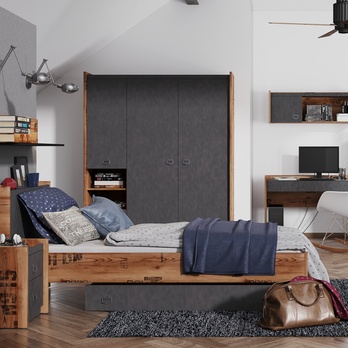 Úložný priestor pod posteľ FARGO 16 smrek canyon/sivá 2