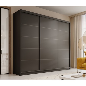 Šatníková skriňa FARKAS čierna 1