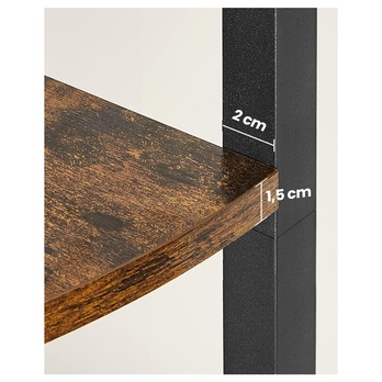 Regál FARO 4 hnedá/čierna 3