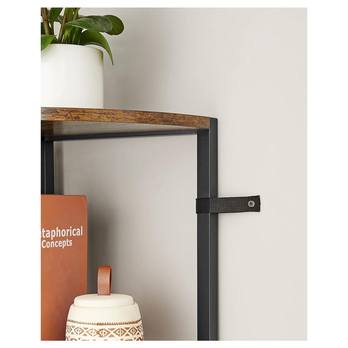 Regál FARO 4 hnedá/čierna 4