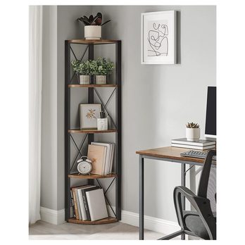 Regál FARO 4 hnedá/čierna 1