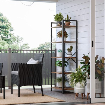 Regál FARO I čierna/hnedá 3