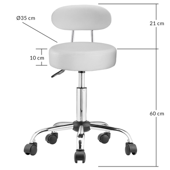 Kancelárska stolička FAUX 2 biela 8