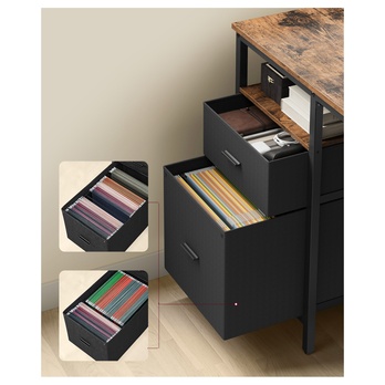 Pracovný stôl FEET hnedá/čierna 4