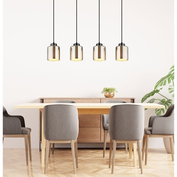 Závesné svietidlo FELICIA III čierna/chrómová 1