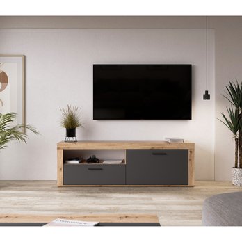 TV stolík FELINA L dub artisan/antracitová 1