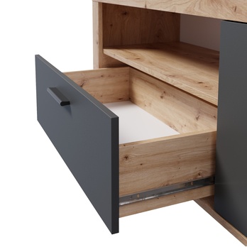 TV stolík FELINA L dub artisan/antracitová 4