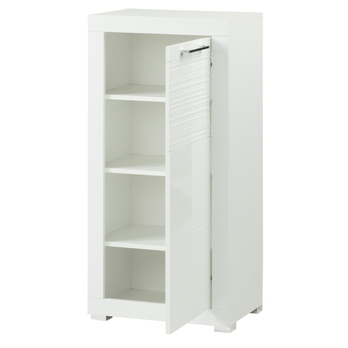 Skrinka na topánky/komoda FELINO 11 biela/vysoký lesk, šírka 52 cm 2