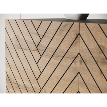 TV komoda FELISA 3 čierna/dub wotan 2