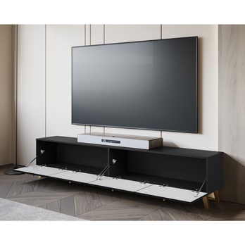 TV komoda FELISA 3 čierna/grafitová 2