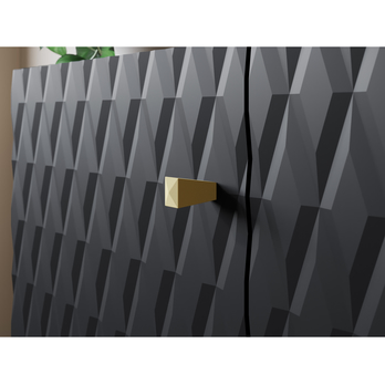 TV komoda FELISA 3 čierna/grafitová 3