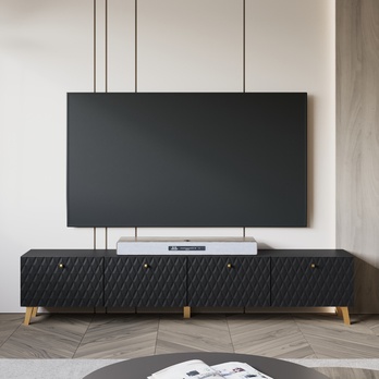 TV komoda FELISA 3 čierna/grafitová 5