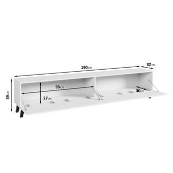 TV komoda FELISA 3 čierna/dub wotan 4