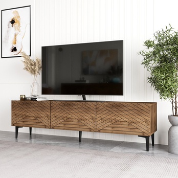 TV komoda FELIX orech/čierna 1