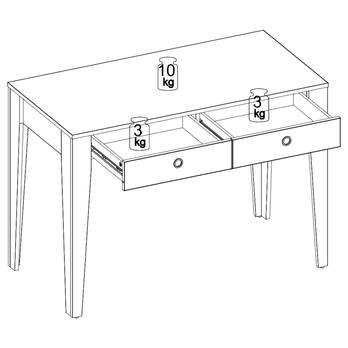 Písací stôl FEMII biela 5