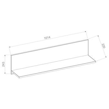 Nástenná polica FEMII biela 4