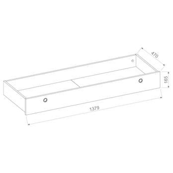 Zásuvkový úložný priestor FEMII biela 2