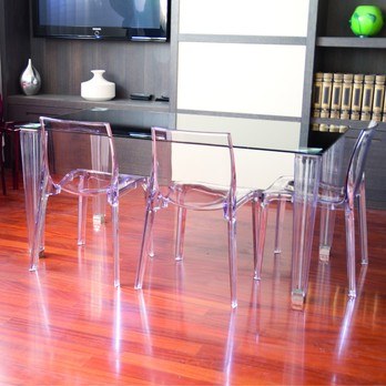 Jedálenská stolička FEMME FATALE transparentná 1