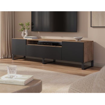 TV komoda FEMUR dub artisan/čierna 1