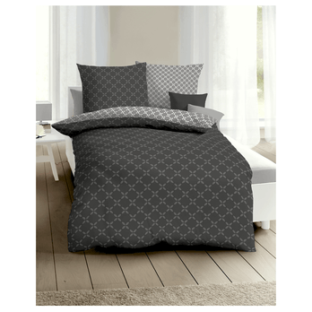 Posteľná bielizeň FENJA ANTRACIT sivá, 70x90 a 140x200 cm 1
