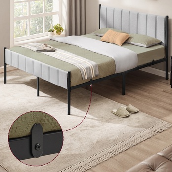 Posteľ s roštom FERKO čierna/sivá, 160x200 cm 1