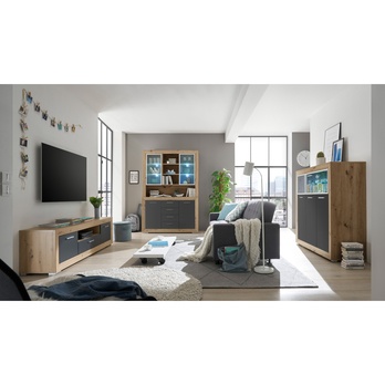 Vitrína/nadstavec FERNANDO T22 dub artisan 1