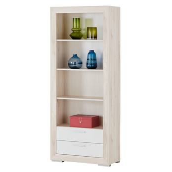 Regál FERNANDO T3 aurum svetlá/biela vysoký lesk 1