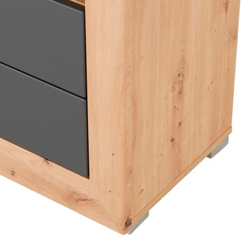 Regál FERNANDO T3 dub artisan/matná sivá 5