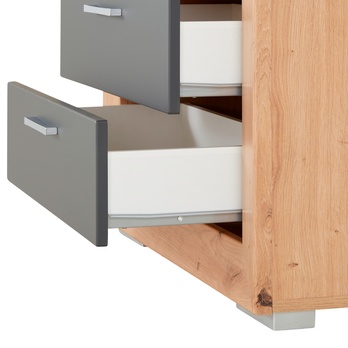 Regál FERNANDO T3 dub artisan/matná sivá 9