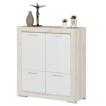 Komoda FERNANDO T4 aurum svetlá/biela vysoký lesk 1
