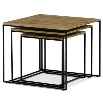 Konferenčný stolík FERRARA dub/čierna 2