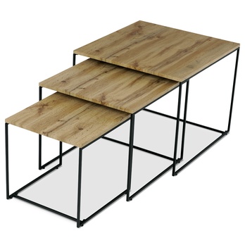 Konferenčný stolík FERRARA dub/čierna 3