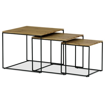 Konferenčný stolík FERRARA dub/čierna 4