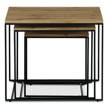 Konferenčný stolík FERRARA dub/čierna 7