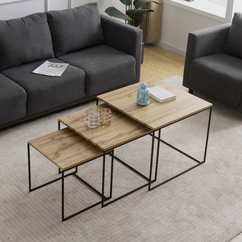 Konferenčný stolík FERRARA dub/čierna 8