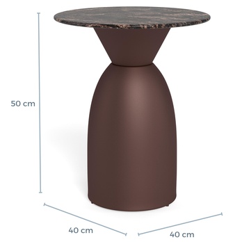 Konferenčný stolík FERROL 1 hnedá/bronzová 5