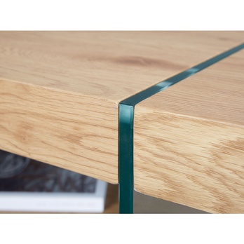 Konferenčný stolík FESTINA divoký dub/sklo 3