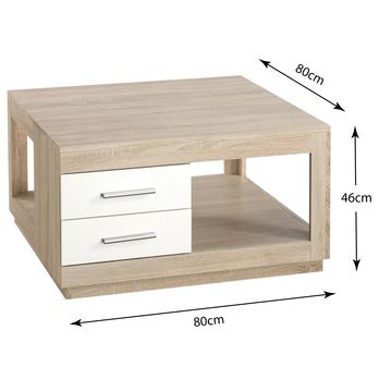 Konferenčný stolík FESTIVAL dub sonoma/biela 4