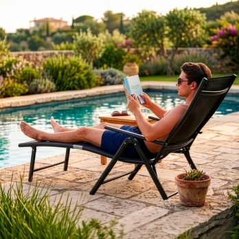 Záhradné ležadlo FIELDMANN 2 čierna 14