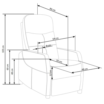 Relaxačné kreslo FILAPI oranžová 12
