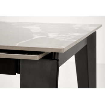 Jedálenský stôl FILAX sivý mramor/čierna 8