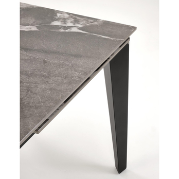 Jedálenský stôl FILAX sivý mramor/čierna 9