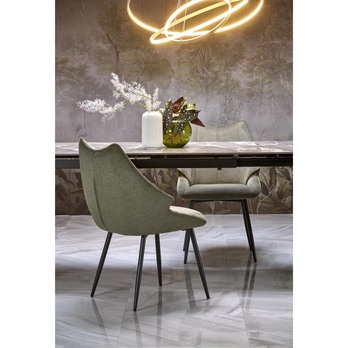 Jedálenský stôl FILAX sivý mramor/čierna 12