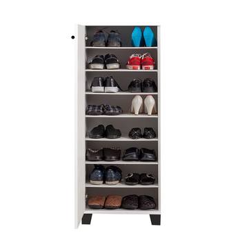 Skrinka na topánky FILINTA 12 biela/čierna 2