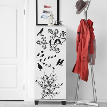 Skrinka na topánky FILINTA 12 biela/čierna 4