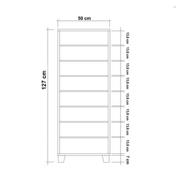 Skrinka na topánky FILINTA 12 biela/čierna 5