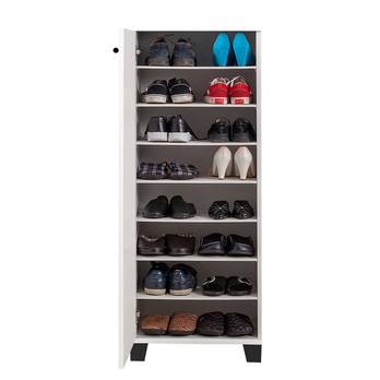 Skrinka na topánky FILINTA 13 biela/čierna 2