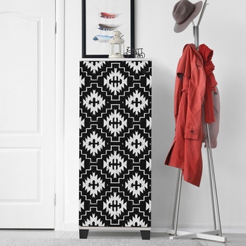 Skrinka na topánky FILINTA 13 biela/čierna 4